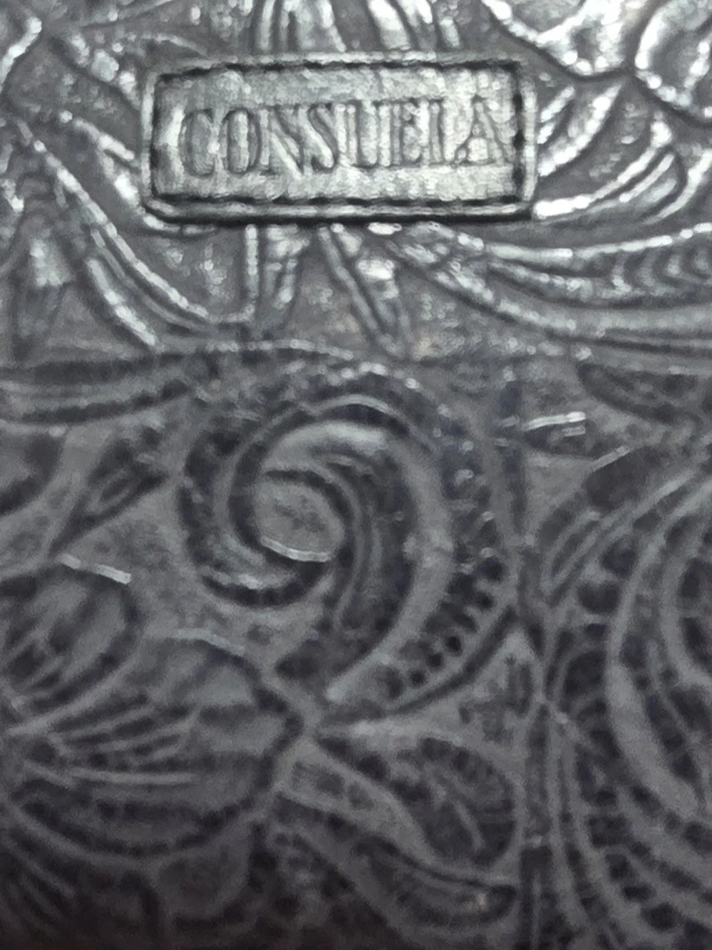 Consuela Steely Floral Embossed Zip Wallet